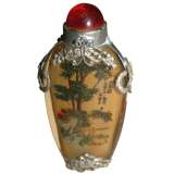 Chinese Snuff Bottle with Bamboo Painting