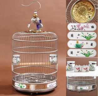 Deluxe 36 cm Stainless Steel Bird Cage
