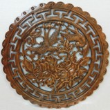 Chinese Camphor Wood Carved Wall Hanging