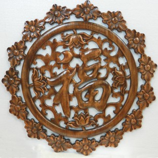 Chinese Camphor Wood Carved Wall Hanging