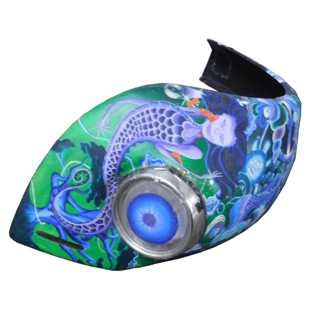 Blue Mermaid Painting On Car Bumper