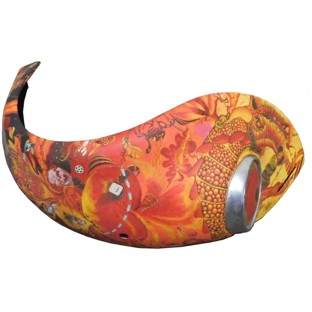 Orange Mermaid Painting On Car Bumper