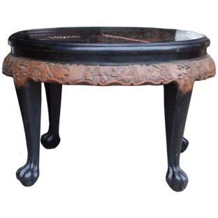 Oriental Circular Rosewood Coffee Table