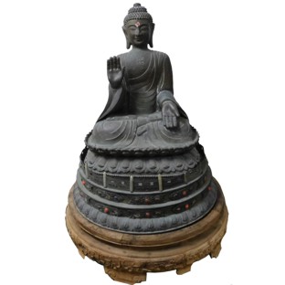 Large Antique Bronze Buddha