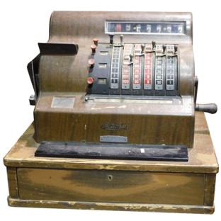 Brown Antqiue Cash Register