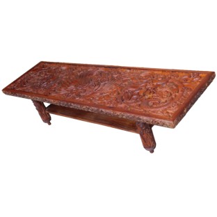 Chinese Carved Dragon Coffee Table