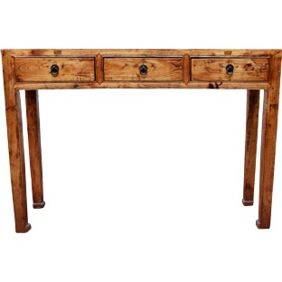 Brown 3-Drawer Hallway Table