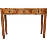 Brown 3-Drawer Hallway Table