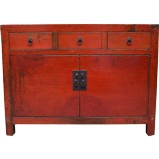 Original Red Painted Sideboard
