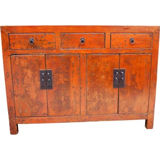 Original Red Manchurian Sideboard