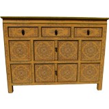 Yellow Tibetan Sideboard