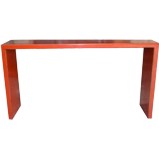 Flush Red Hallway Table