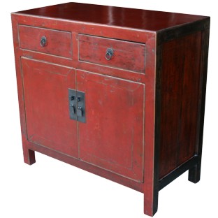 Chinese Antique Red Painted Small Cabinet